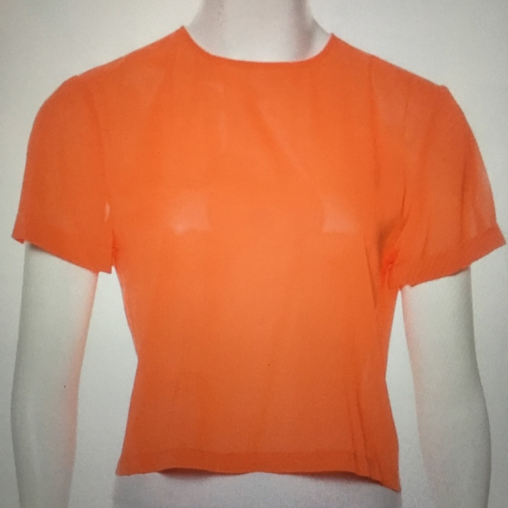 Alice + Olivia silk cropped top